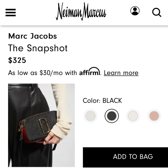 Marc Jacobs The Snapshot Leather Bag Red Black - Picture 3 of 12
